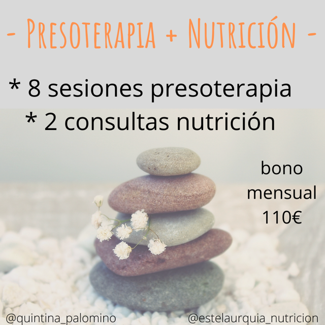 - bono presoterapia + nutrición -
